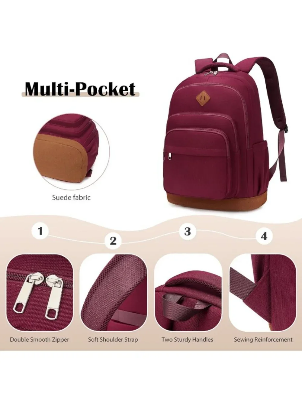 Stylish Girls' 3-Piece Backpack Set with Lunch Bag & Pencil Case - Perfect for